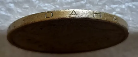 (1268) 1 гривня 2001 викрошка у 'Д' слова 'ОДНА' на гурті (1 гривна 2001 брак) Ціна