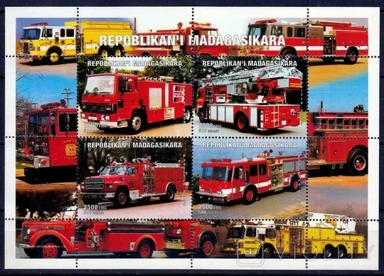 Мадагаскар 1999 Пожежні бригади Автомобілі Машини Транспорт Аварійно-рятувальні служби** Ціна