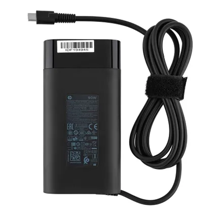 фото, Оригінальний блок живлення для ноутбука HP TYPE-C 90W, black, OVALE