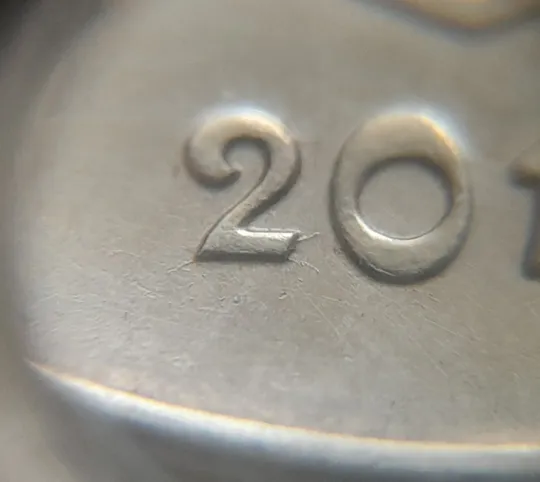 (7881) 25 копійок 2015 1ЕБм розколи на реверсі та аверсі (25 копеек 2015 брак) 1ЕБд Інтернет-аукціон