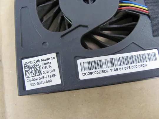 580-10 Вентилятор (кулер, FAN) 00WGVF DC28000DEDL  для Dell Precision M4800 M4700   оригінал Продаж