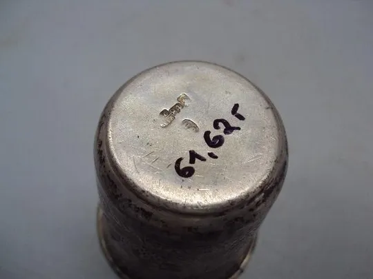 Рюмка стопка серебро 84 проба 1868 узор архитектура цветы вес 61,8 г размер 6,9х6 см №14321 З аукціону