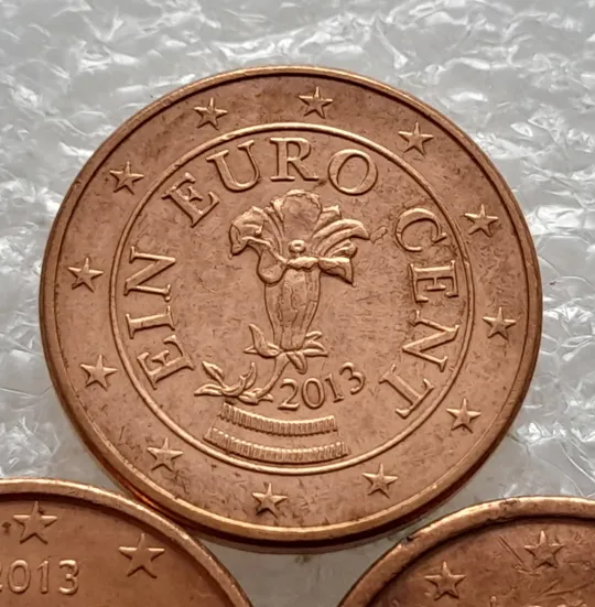 Купити (1907) 1 євроцент 2013 Австрія, Італія, Іспанія - 3 монети /1 евроцент 2013 Австрия, Италия, Испания