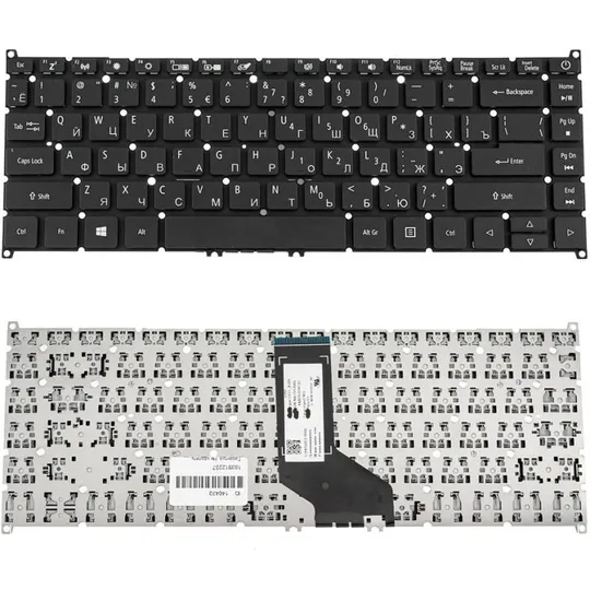 Клавиатура для ноутбука ACER (TM: P614-53, P414-53) rus, black, без фрейма Ціна