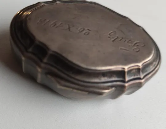 Кокаинница коробочка антикварная серебряная клеймо  1913 год sb824 Інтернет-аукціон