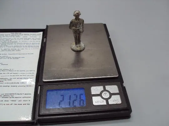 Фигура металл миниатюра оловянный солдатик столбик ссср высота 5,6 см вес 21,26 г №14575 З аукціону