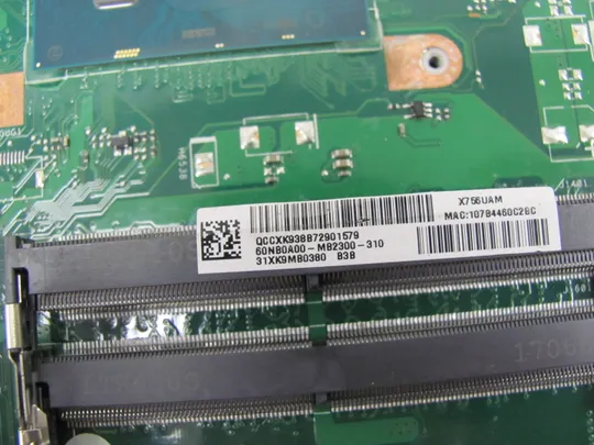 номер0227-8 материнська плата, Mainboard,Материнка,Основна плата,Системна плата,Плата системи,Laptop motherboard,мамка, ноутбучна плата  31XK9MB0380 60NB0A00-MB2300-310 SR2UW  i3-6006U для ASUS F756U X756 R753UX оригінал Продаж