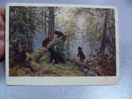 открытка утро в сосновом бору 1957 шишкин №9003 Де купити