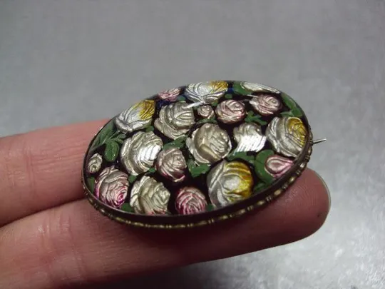 Брошка брошь цветы розы цветочки серебро 830S проба Европа вес 11,84 г размер 3,9х2,8 см №11913 Інтернет-аукціон