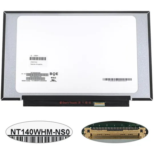 Матрица 14.0&quot; NT140WHM-NS0 (1366*768, 30pin(eDP), LED, SLIM (без планок и ушек), матовая, разъем сп Ціна