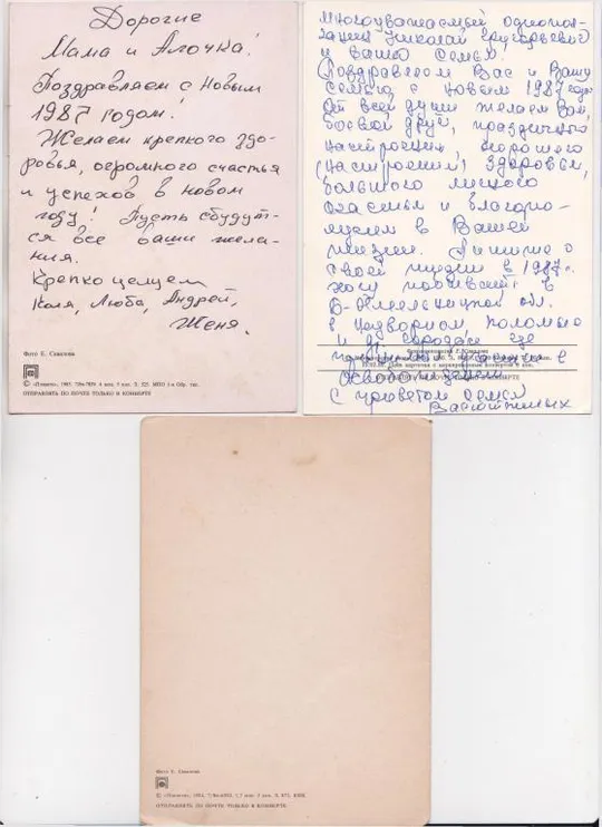 Купити С НОВЫМ ГОДОМ = 1984, 1985, 1986 г. = САВАЛОВ = п/п = 3 шт. #