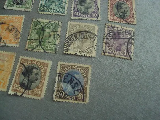 марки danmark Дания стандарт личности король кристиан лот 23 шт №57 З аукціону