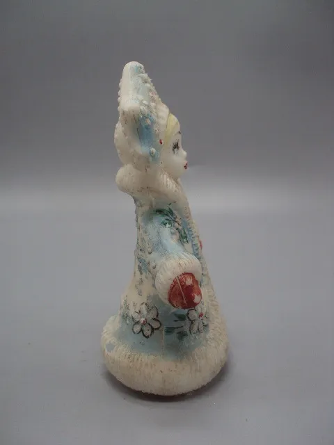 Новогодние украшения игрушка Снегурочка в кокошнике узор цветы под елку пластик 15,5 см №15983 Торговий майданчик