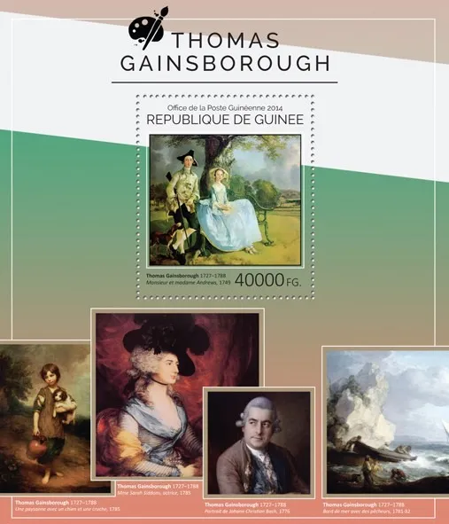 Купити Гвинея-Живопись -Томас Гейнсборо-2014. Чистый полный красивый комплект.MNH.