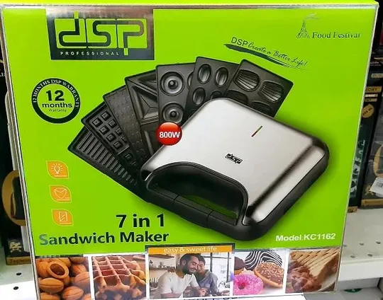 Мультимейкер 7в1 DSP KC-1162 зі знімними формами (Вафельниця, бутербродниця, сендвічниця, гриль, го Інтернет-аукціон