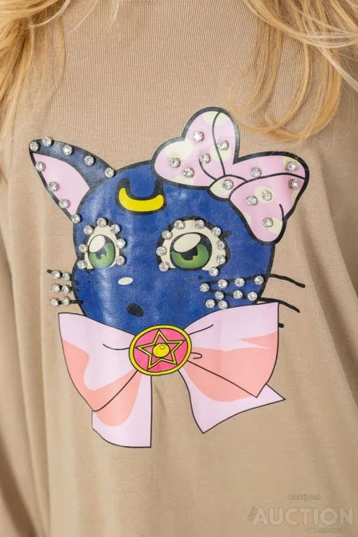 Батник женский, цвет темно-бежевый, 129R1425-99 Де купити