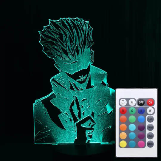 Акриловий світильник-нічник з пультом 16 кольорів Сатору Годзьо (Satoru Gojo) tty-n000597 Ціна