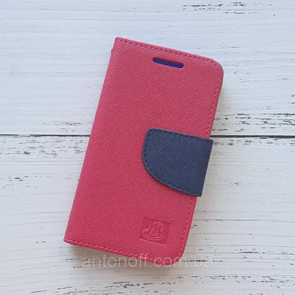 фото, Книжка універсальна Goospery 4.3" дюйма (12.8×6.8см) для телефона Pink-Blue