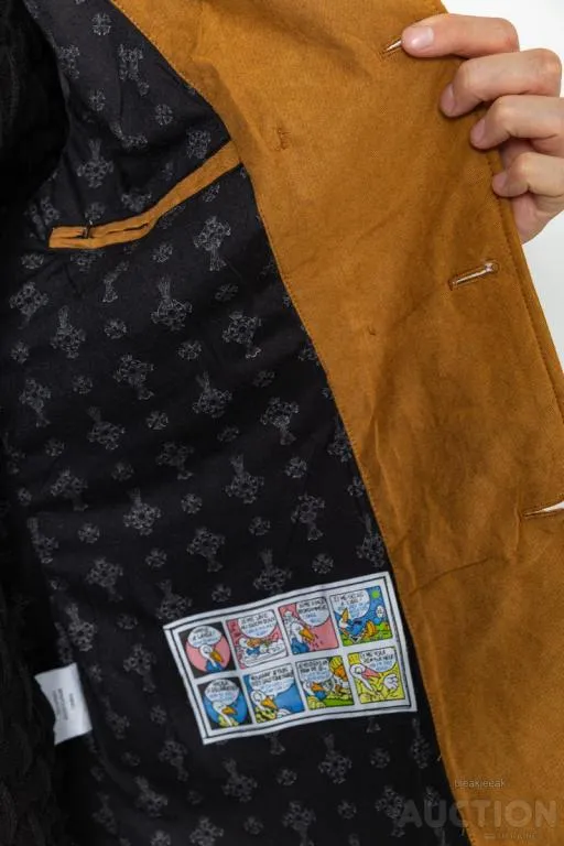 Пиджак мужской однотонный, цвет горчичный, 182R15172 Інтернет-аукціон