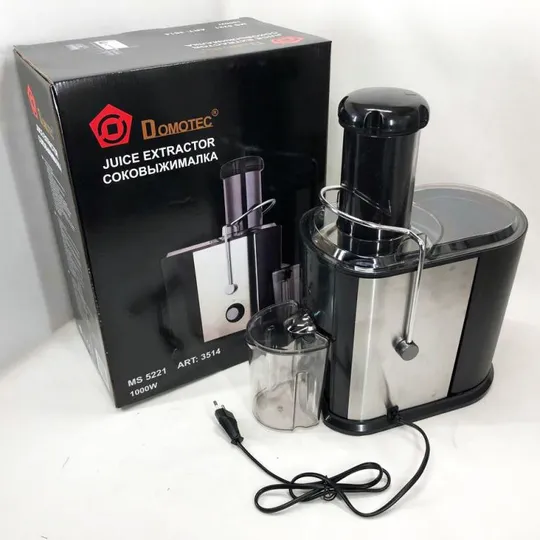 Соковыжималка Domotec MS-5221 1000 W, соковыжималка универсальная соковыжималка электро на стакан Ціна