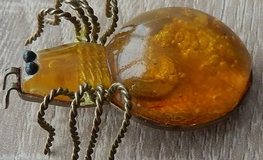 Купити Винтажная Брошь Паук, СССР натуральный балтийский янтарь kn478