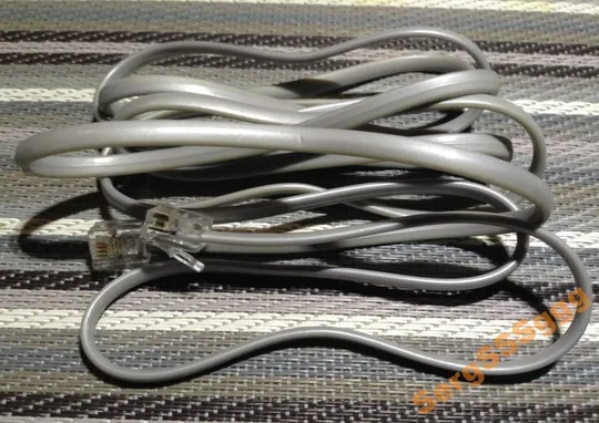 Патч-корд телефонный, RJ12, 1,8 m, четырехжильный Ціна