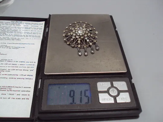 Брошка цветок с висюльками брошь цветочек серебро 875 проба ссср вес 9,15 г высота 5,5 см №15942 Інструкція