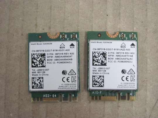 номер0252-21 WI-FI адаптер 08F3Y8 8265NGW 9560NGW 01RKV5 для  Dell Latitude e7480 E7490 7490 E5590 E5580 E5590 E5591 PRECISION 7520 7530 7540 7710 7720 оригінал Ціна