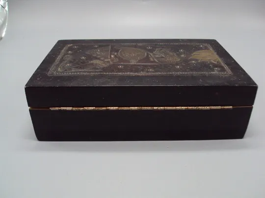 Шкатулка чеканка Буковинец 1976 год Гуцул прыгает через костер коробочка 20,1х12,9х5,9 см №15972 Інтернет-аукціон