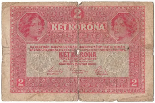 Купити 2 крони 1917 (1919) року Австро-Угорщина