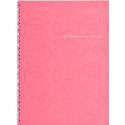Блокнот Buromax spiral side, А4, 80sheets, Barocco, square, pink (BM.2446-610) Ціна