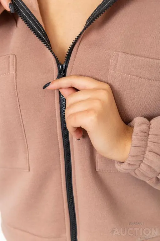 Спорт костюм женский на флисе, цвет бежевый, 102R402 Інтернет-аукціон