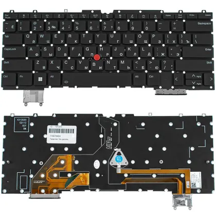 фото, Клавіатура для ноутбука LENOVO (ThinkPad: Z13 Gen 1) rus, black, без кадру, підсвічування клавіш (ОРИГИНАЛ)