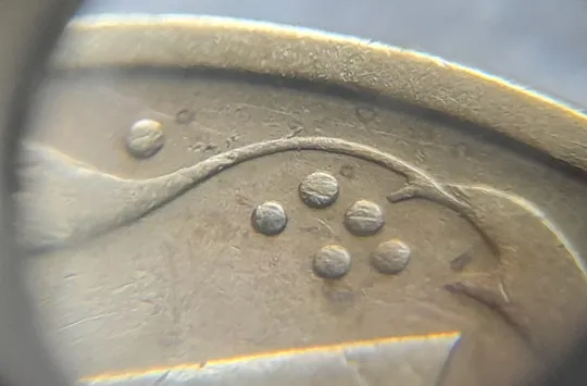 Купити (2150) 25 копійок 1994 1БВк розколи у 1,3, 4 та 8 гронах на реверсі (25 копеек 1994 1БВк брак, раскол)