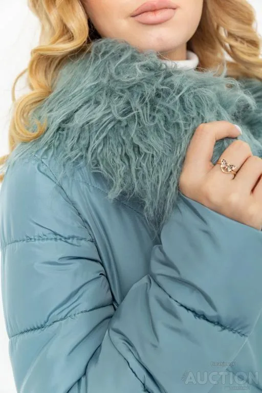 Куртка женская однотонная, цвет светло-оливковый, 235R5068 Де купити