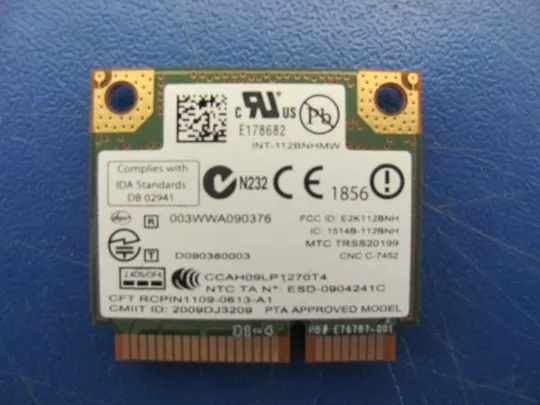 номер0092-16 Wi-Fi адаптер Intel 112BNHMW для DELL XPS 15 XPS L502X L501X P11F WI-FI карта Wi-Fi модуль бездротова мережева карта Wireless Card оригінал З аукціону