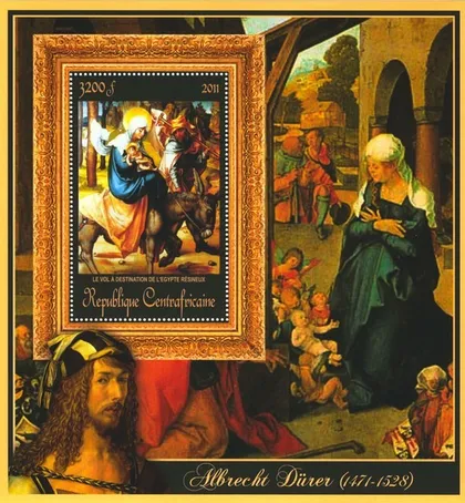 фото, ЦАР-Живопись-Дюрер-2011. Чистый красивый Блок. MNH.