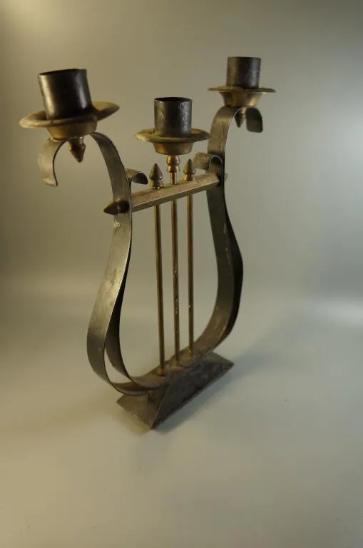 Подсвечник лира на 3 свечи высота 24,5 см №10630 Інтернет-аукціон