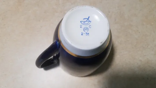 Чашка гігант кухоль кобальтова стара радянська порцеляна Довбиш Вживане #2 Продаж