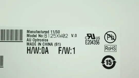 Матрица 12.5&quot; B125XW02 V.0 (1366*768, 40pin, LED, NORMAL, матовая, разъем справа внизу) для ноутбук Ціна