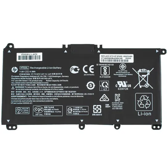 Оригинальная батарея для ноутбука HP HT03XL (Pavilion 14-CE, 15-DA, 15-CW, 17-CA series) 11.55V 41.9Wh Black Ціна