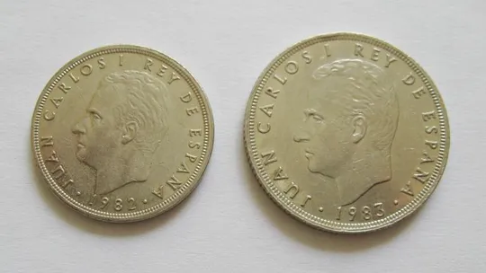 Купити 5 і 25 песет = 1982, 1983 р. = ІСПАНІЯ - ИСПАНИЯ  ==