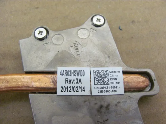 номер0227-7 термотрубка охолодження 08PX81 для DELL VOSTRO 3750 V3750 N7110 оригінал Де купити