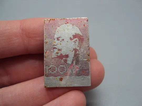 Купити Знак Ленин 100 лет со дня рождения юбилей ссср портрет профиль волны жесть №17577