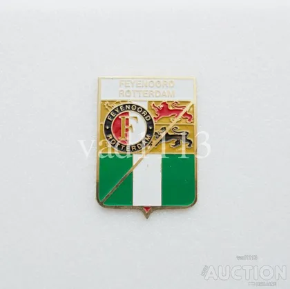 фото, значок футбол ФК Фейеноорд, Роттердам Нидерланды (серия герб города и эмблема клуба)