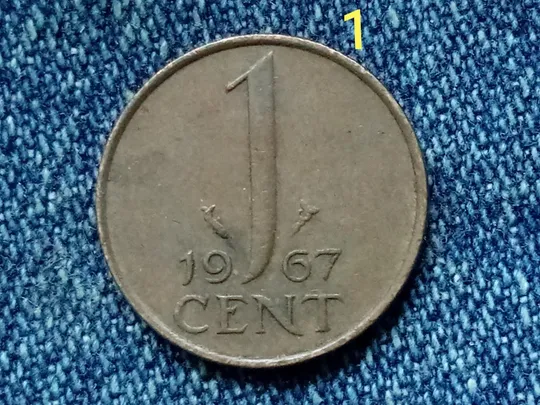 Нидерланды, 1 цент (1967 г.) Фауна. Рыба. Ціна