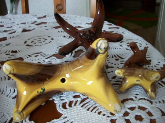 Статуэтка СССР. Козлики Дивные звери. 2-Две Редкие. Проторьевы. Васильковский майоликовый Завод 1960 Недорого