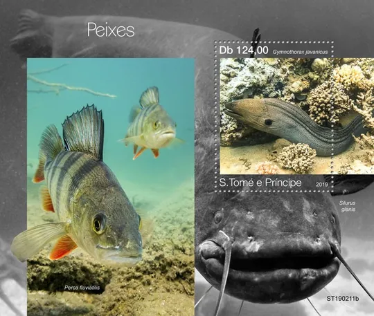 Сан Томе и Принсипи-Рыбы-2019. Чистый полный красивый комплект. MNH. Ціна