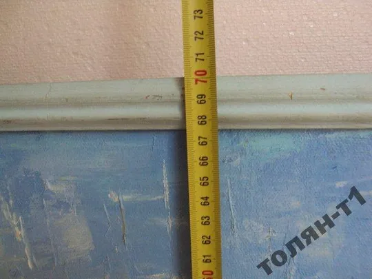 картина Пейзаж город дождь, холст масло С рамой 93,5х70 см, без рамы 90х66 см №12 Інтернет-аукціон