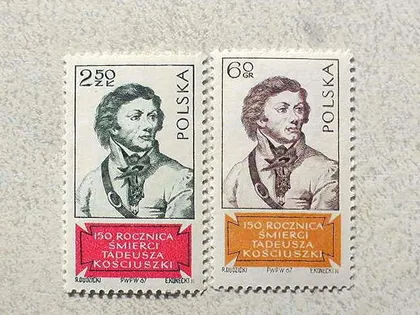 фото, Серія поштових марок Польща " Особистості Костюшко " 1967 рік **